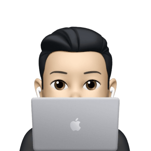 main memoji with a computer